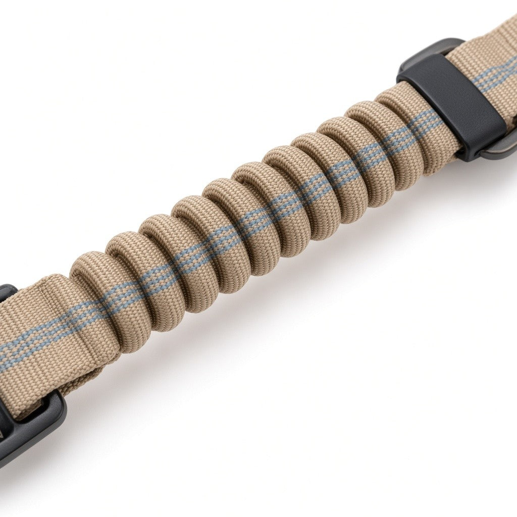 Elastic bungee section of the tether