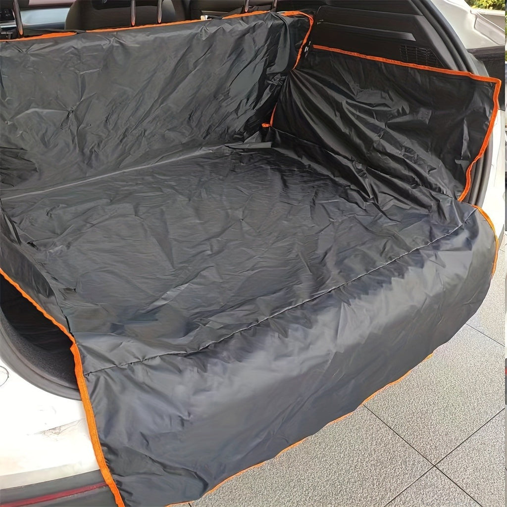 Bumper flap of the cargo liner folded over the rear sill