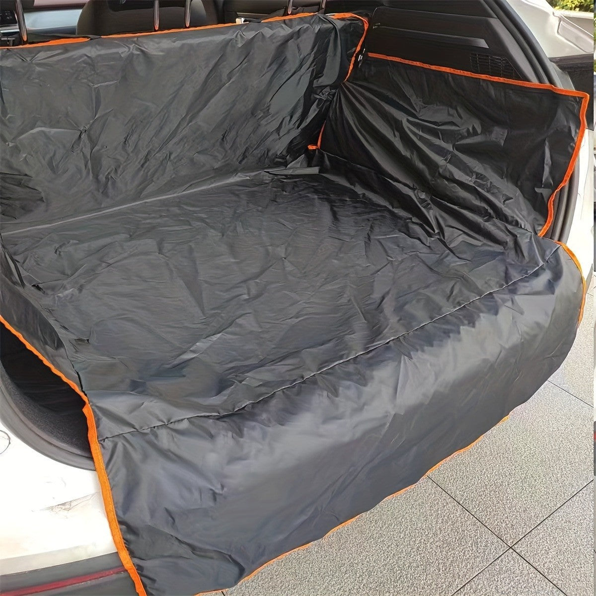 Bumper flap of the cargo liner folded over the rear sill