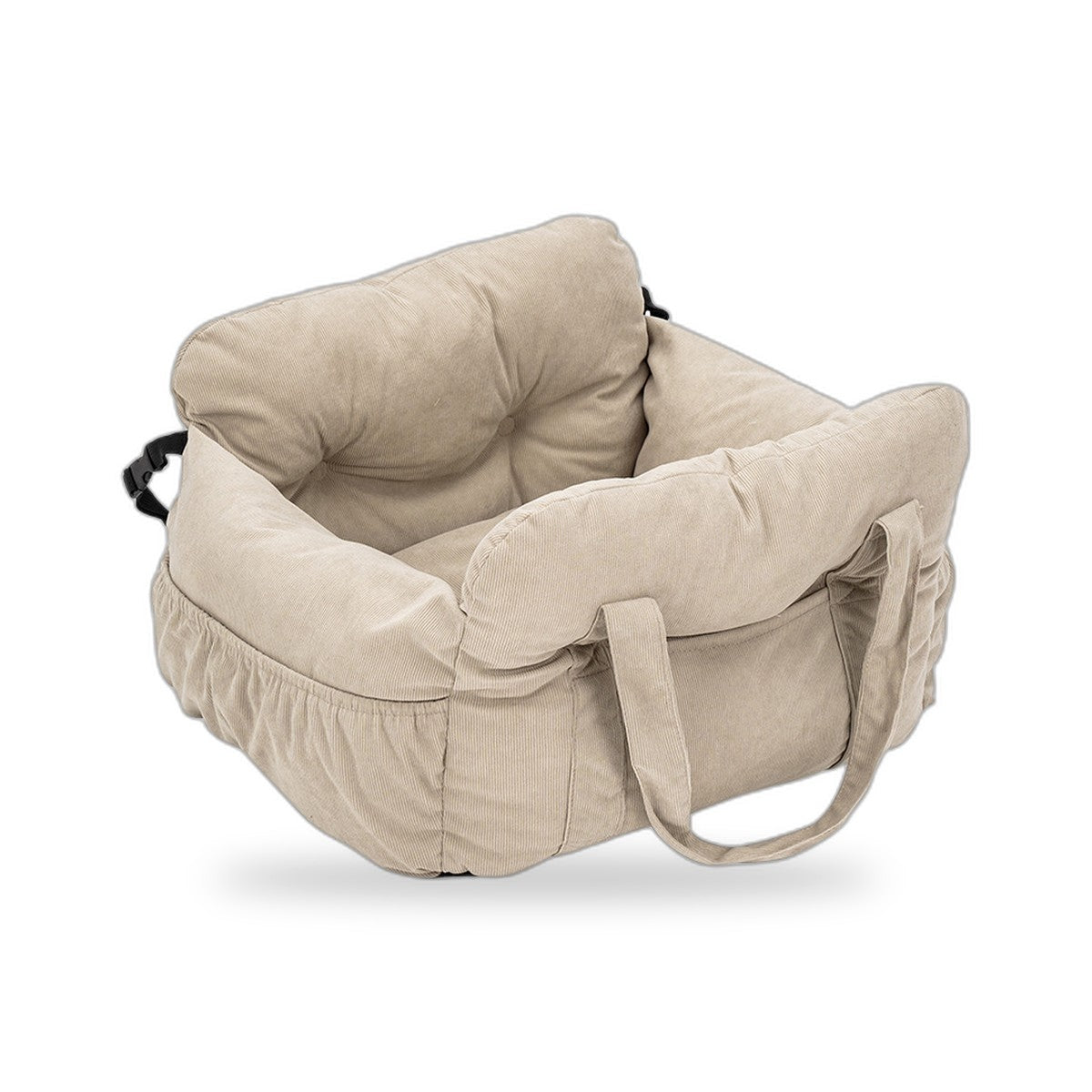 Pet car bed in beige
